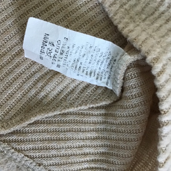 Cream/ Taupe boat neck sweater - Picture 8 of 8
